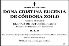Cristina Eugenia de Córdoba Zoilo
